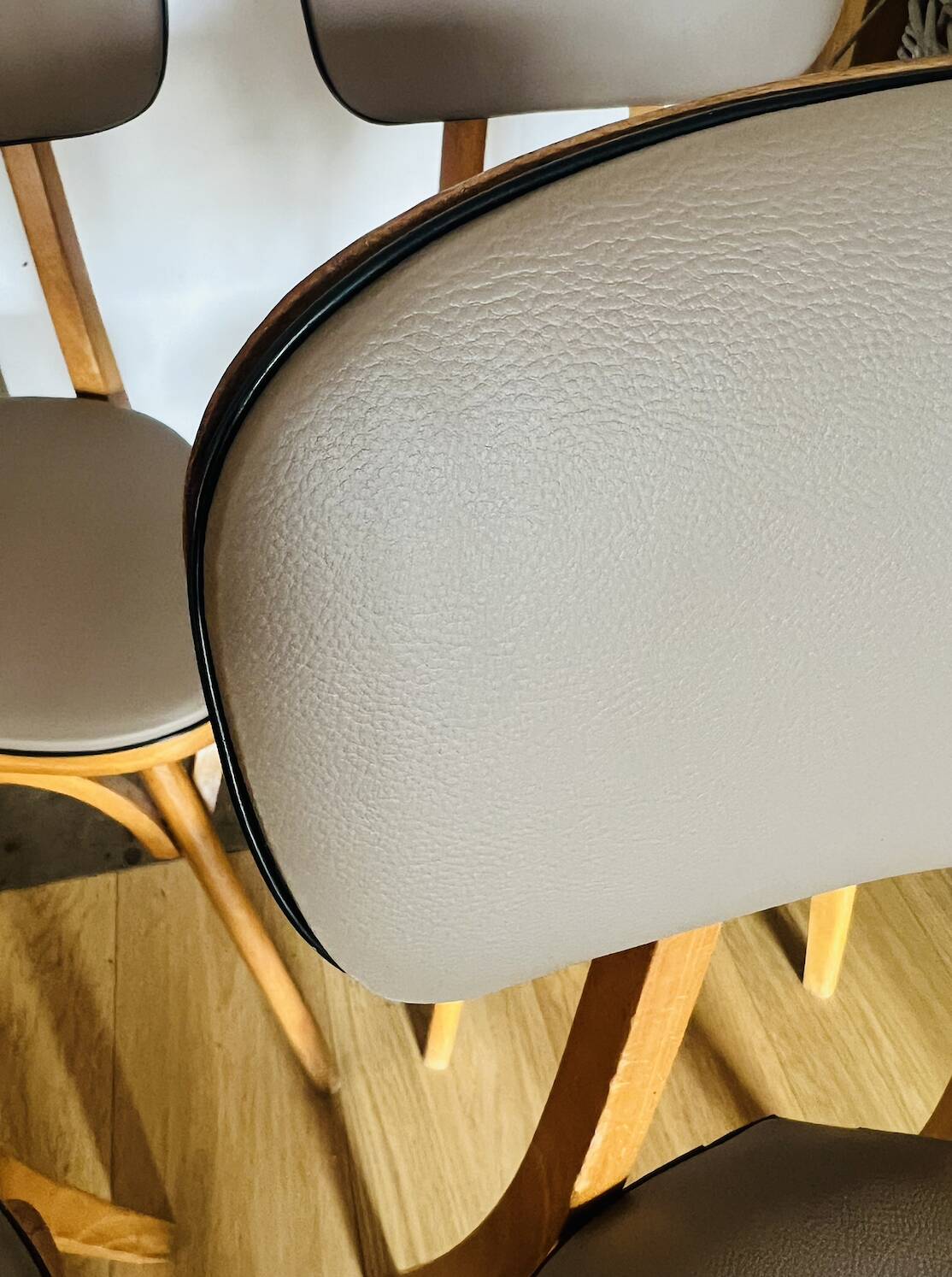 4 Bistro Chairs, Medium Varnished Oak (Baumann), Compass Legs