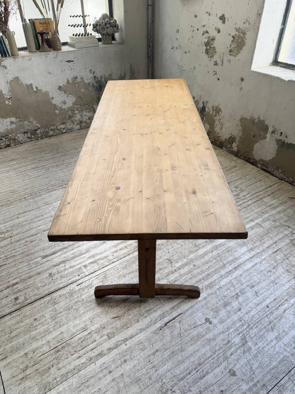 Perriand mountain furniture pine dining table