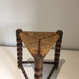 French mulched tripod stool