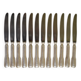 12 couteaux à dessert ou fromage métal argenté SFAM 21,5 cm