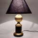 Barber lamp black metal and gilded brass 1960.