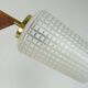 1960s mid century sputnik 8-light CHANDELIER teak brass glass ceiling light