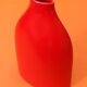 Large contemporary flat ceramic vase