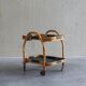 Chariot de service en bambou vintage