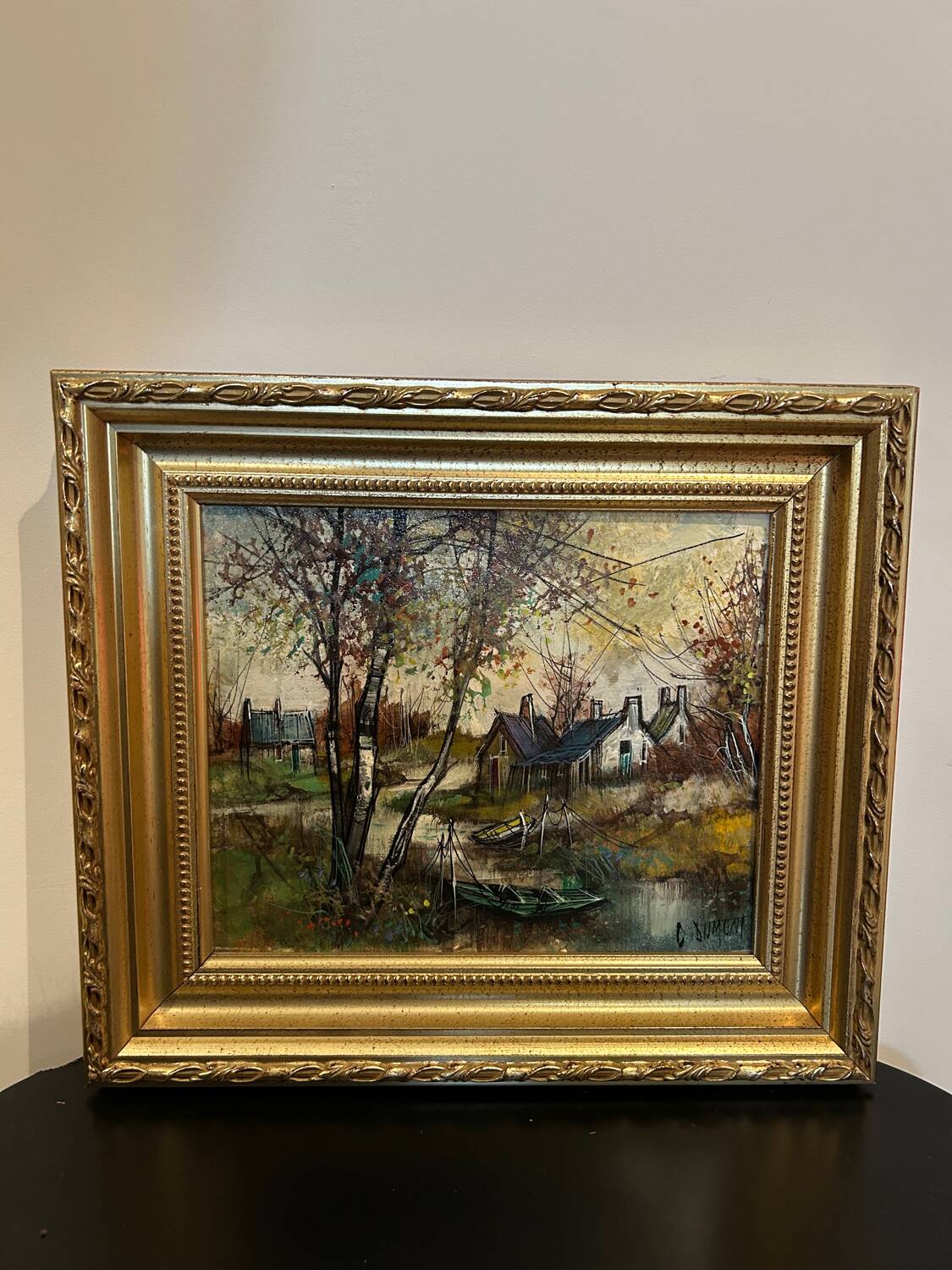 Oil painting on canvas C. Dumont