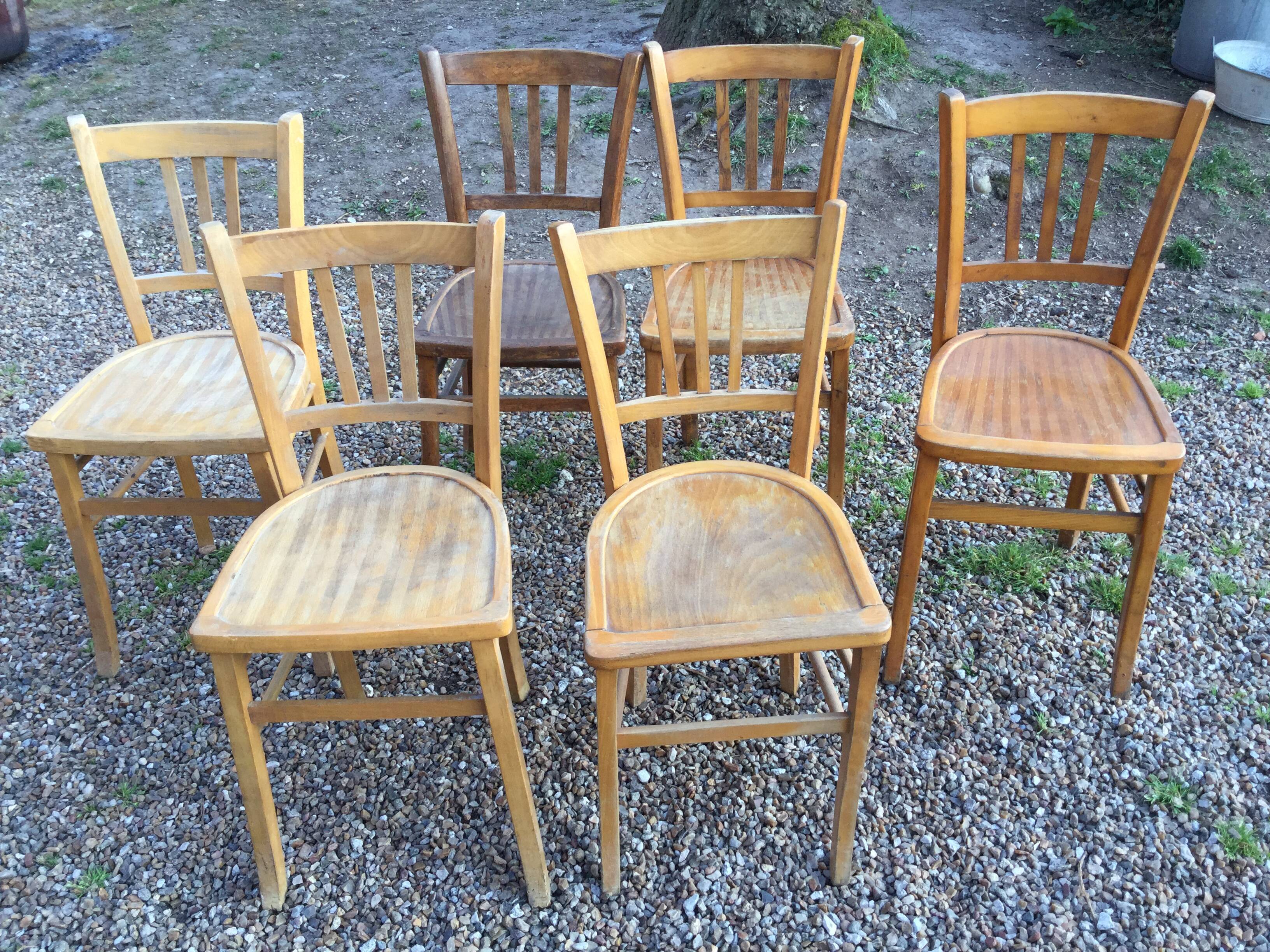 Set de six chaises Bistrot Luterma vintage