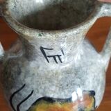 Vintage ceramic vase rock decoration