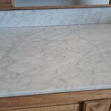 Bathroom cabinet with marble top in Henri II style
