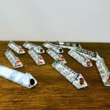 Set of 12 crystal knife holders