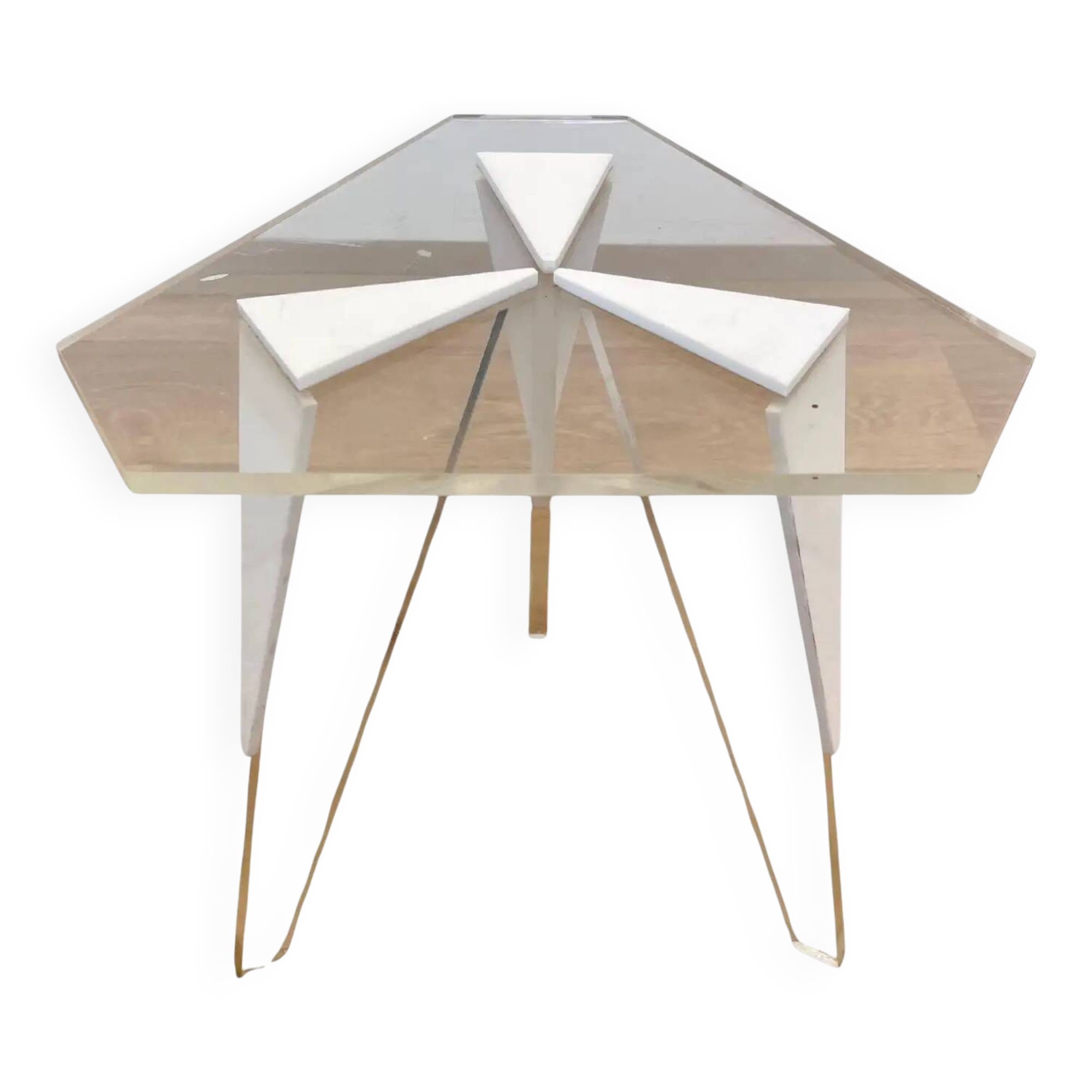 Small mid-century design Lucite side or flower table, 1970s