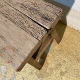 Antique bench in raw wood