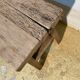 Banc ancien en bois brut