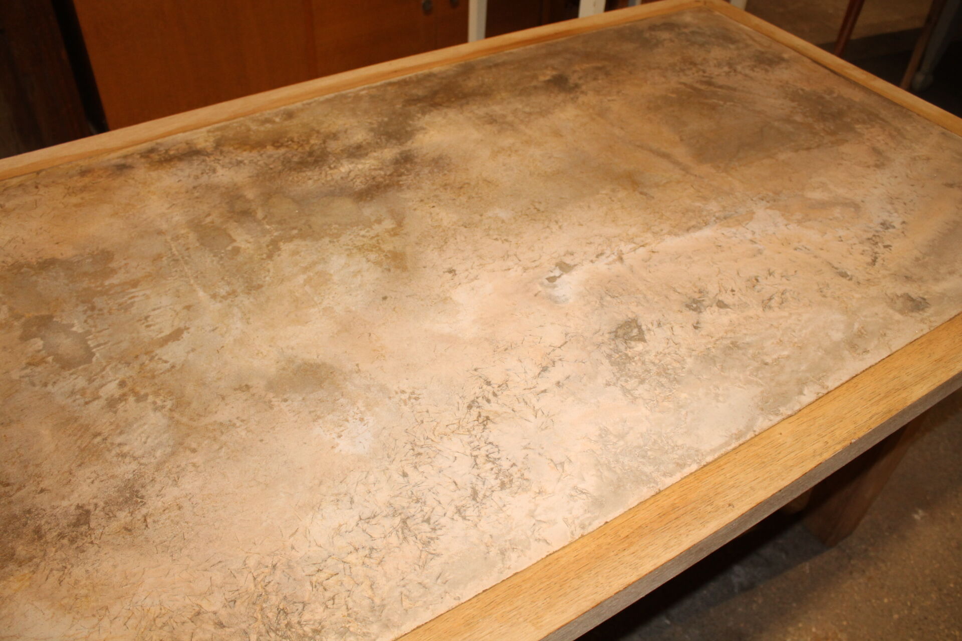 Polished concrete farm table
