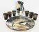 1950s vintage ceramic monaco monacera platter carafe & glasses set