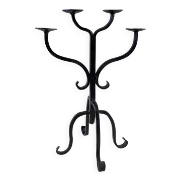 Wrought iron candle holder