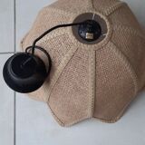 Vintage linen fiber flower-shaped pendant light