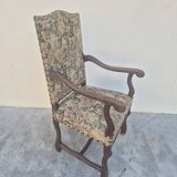 Louis XIII style armchair in walnut