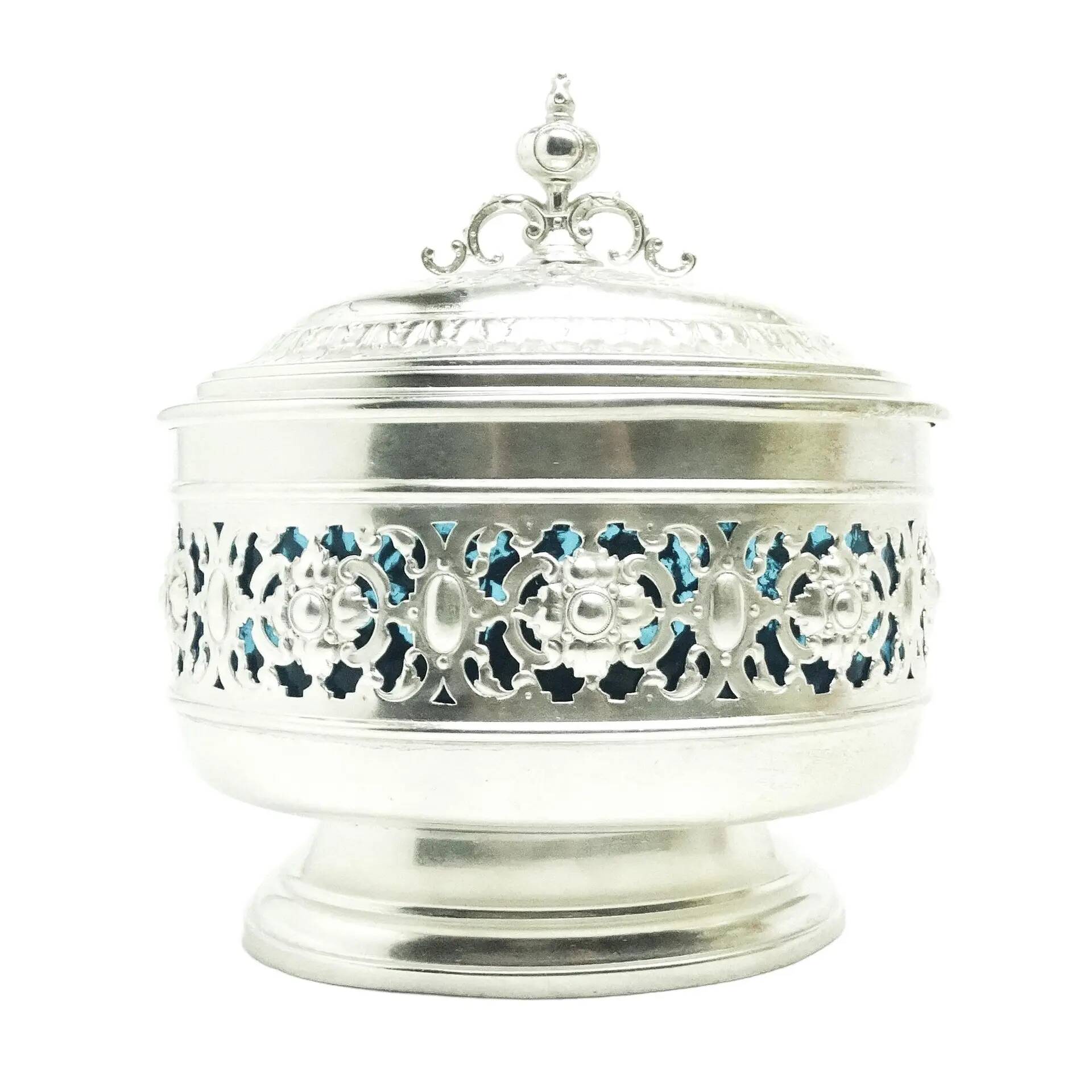Sugar bowl, Eclecticism, silver-plated brass, WMF, Germany, 19th century