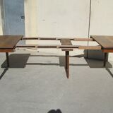 Art Deco square table in solid walnut, 14 people
