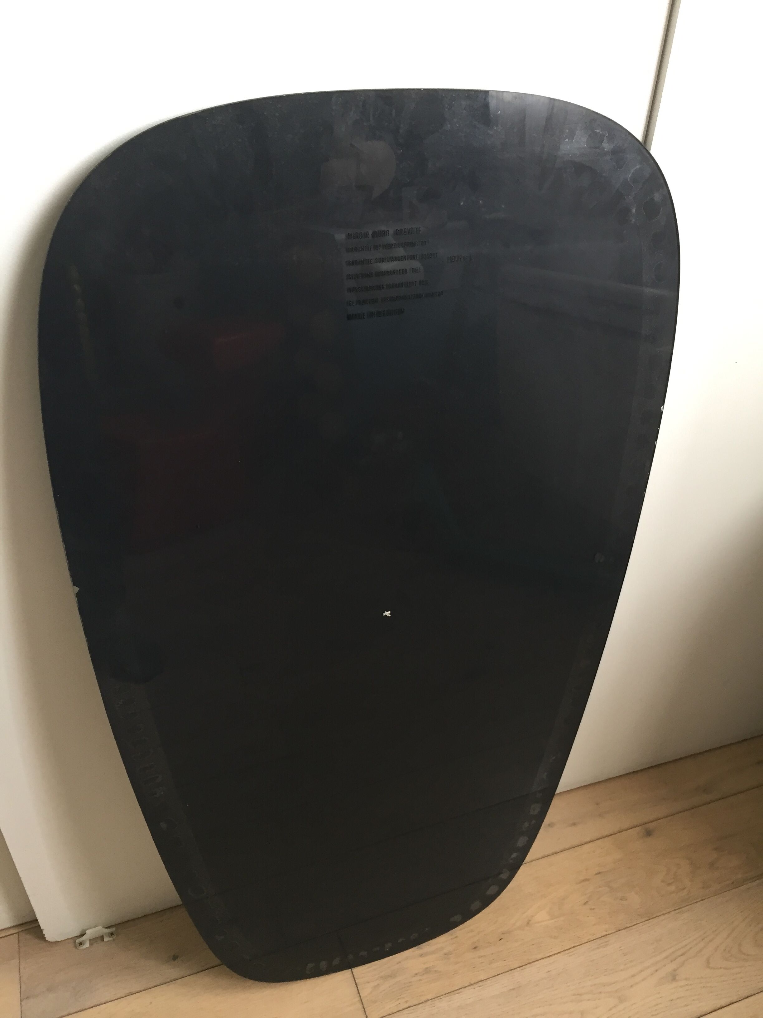 Oval mirror, Maison Duro Belgium 1966 - 96.5x54cm