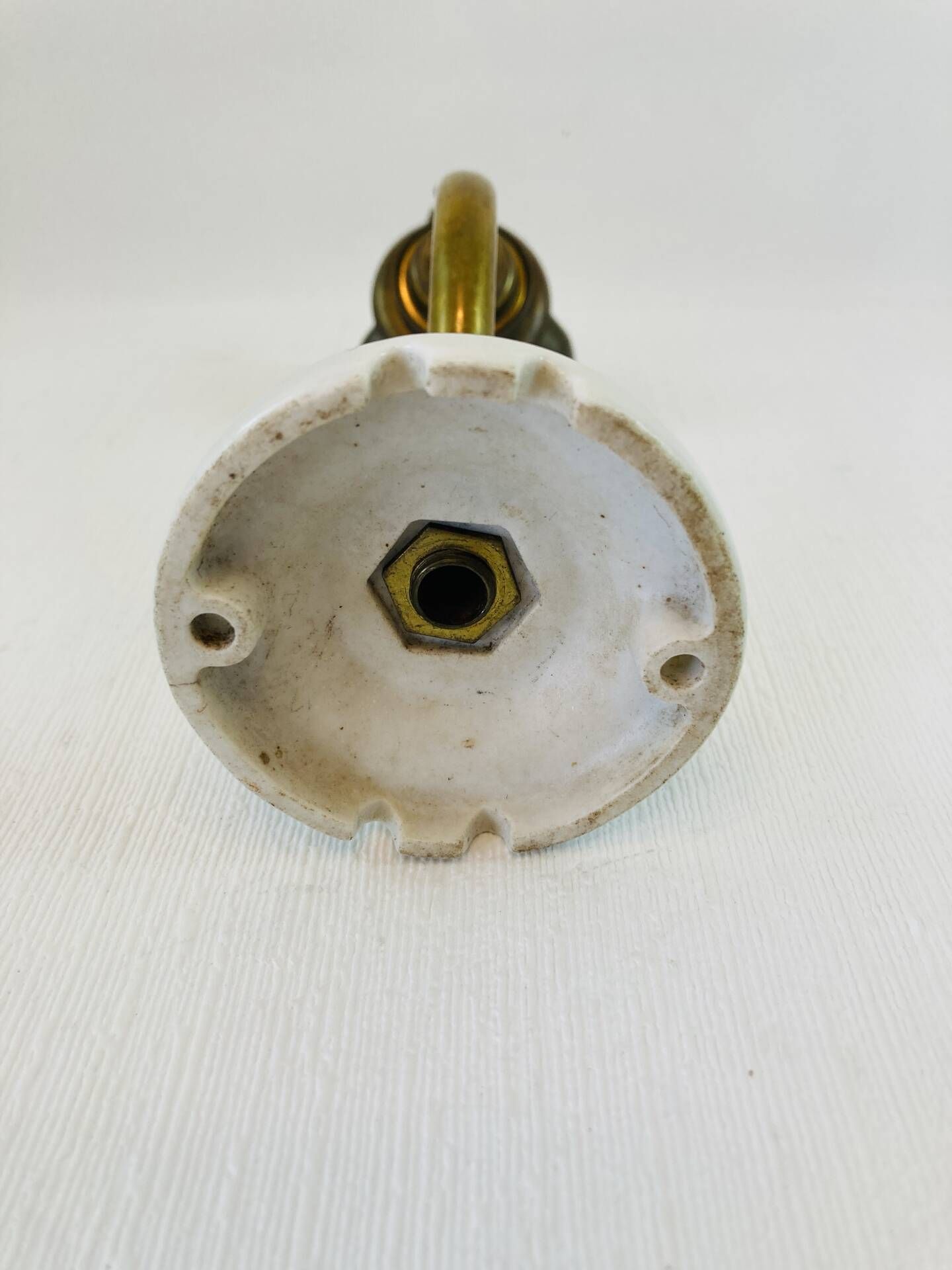 Antique wall lamp with swan neck + pleated green tulip - Art Deco
