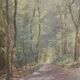 Old painting-forest landscape