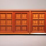 Brutalist Italian sideboard by Caccia alla Volpe for Linea Arredo