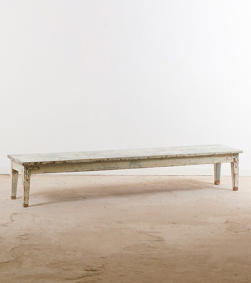 Wooden farmhouse bench