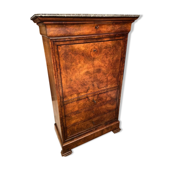 Writing desk of the nineteenth Louis-Philippe in mahogany with secret drawers
