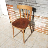 Old wooden bistro chair Baumann No 84