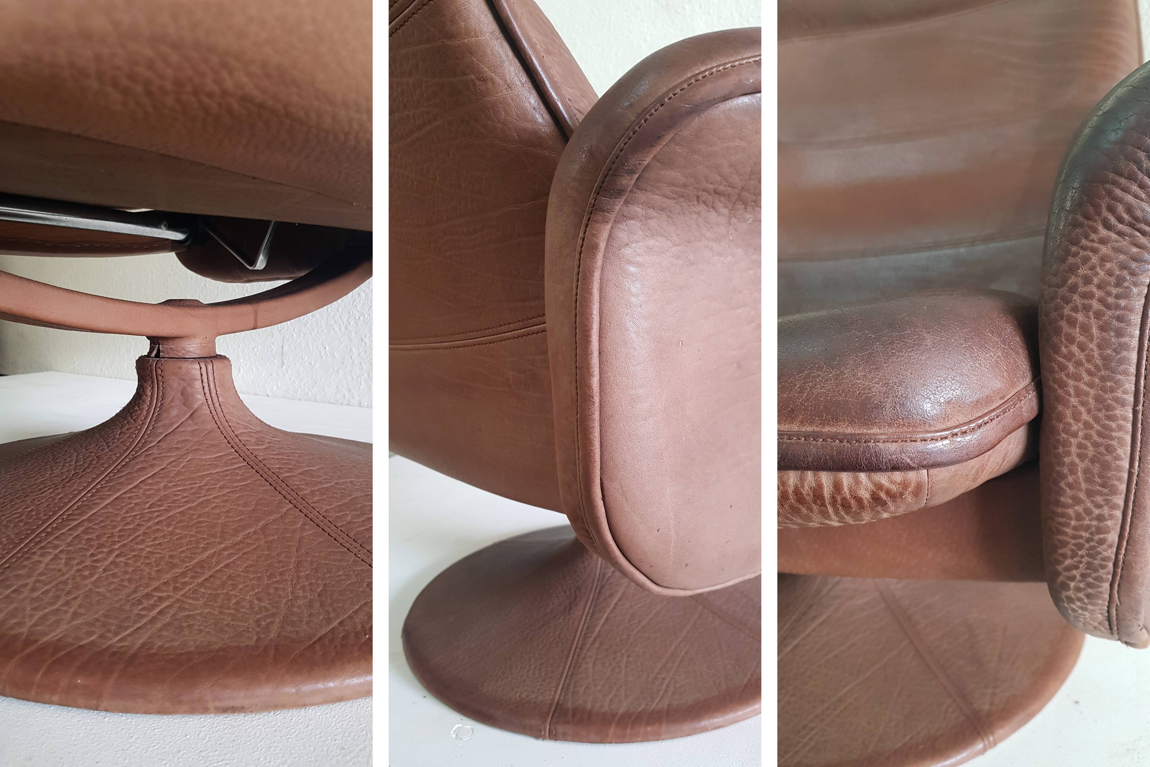 De Sede ds 50 swivel leather armchair, Switzerland 1970