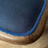 Pair of American bank armchairs in solid oak