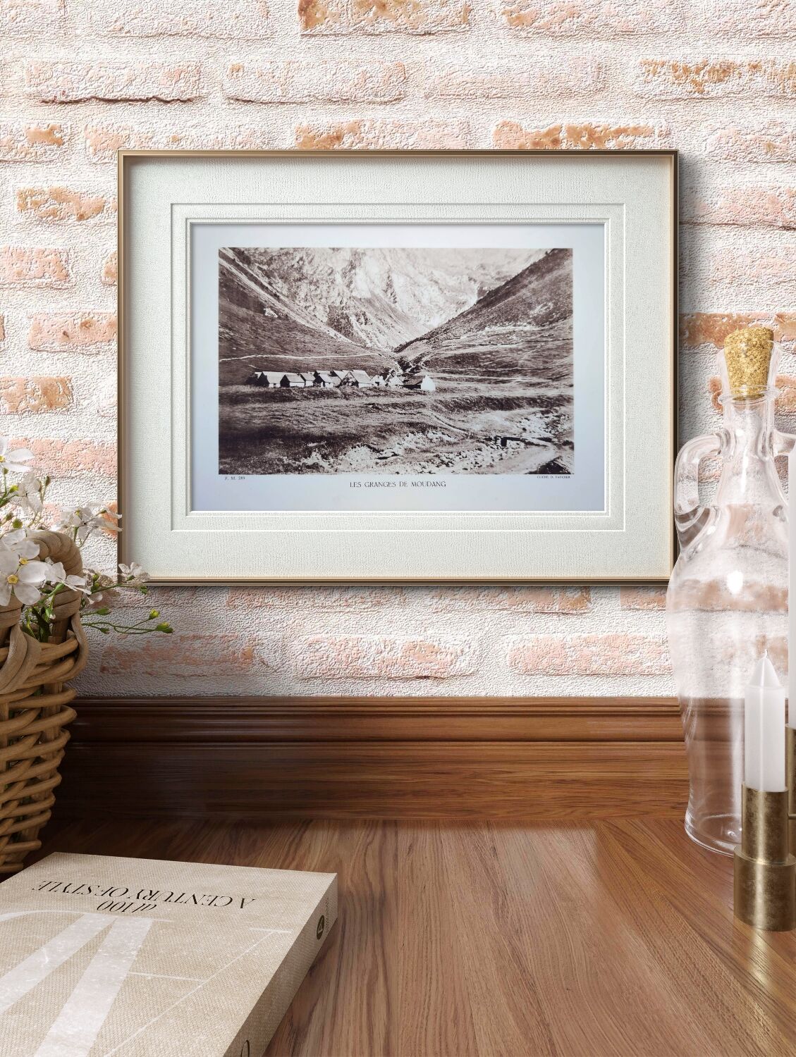 The barns of Moudang, Hautes-Pyrénées, photo printed in 1937.