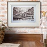 The barns of Moudang, Hautes-Pyrénées, photo printed in 1937.