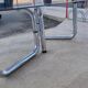 Table on top of glass and base in chromed metal around 1970 modular