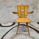 Brutalist wooden chair 1960