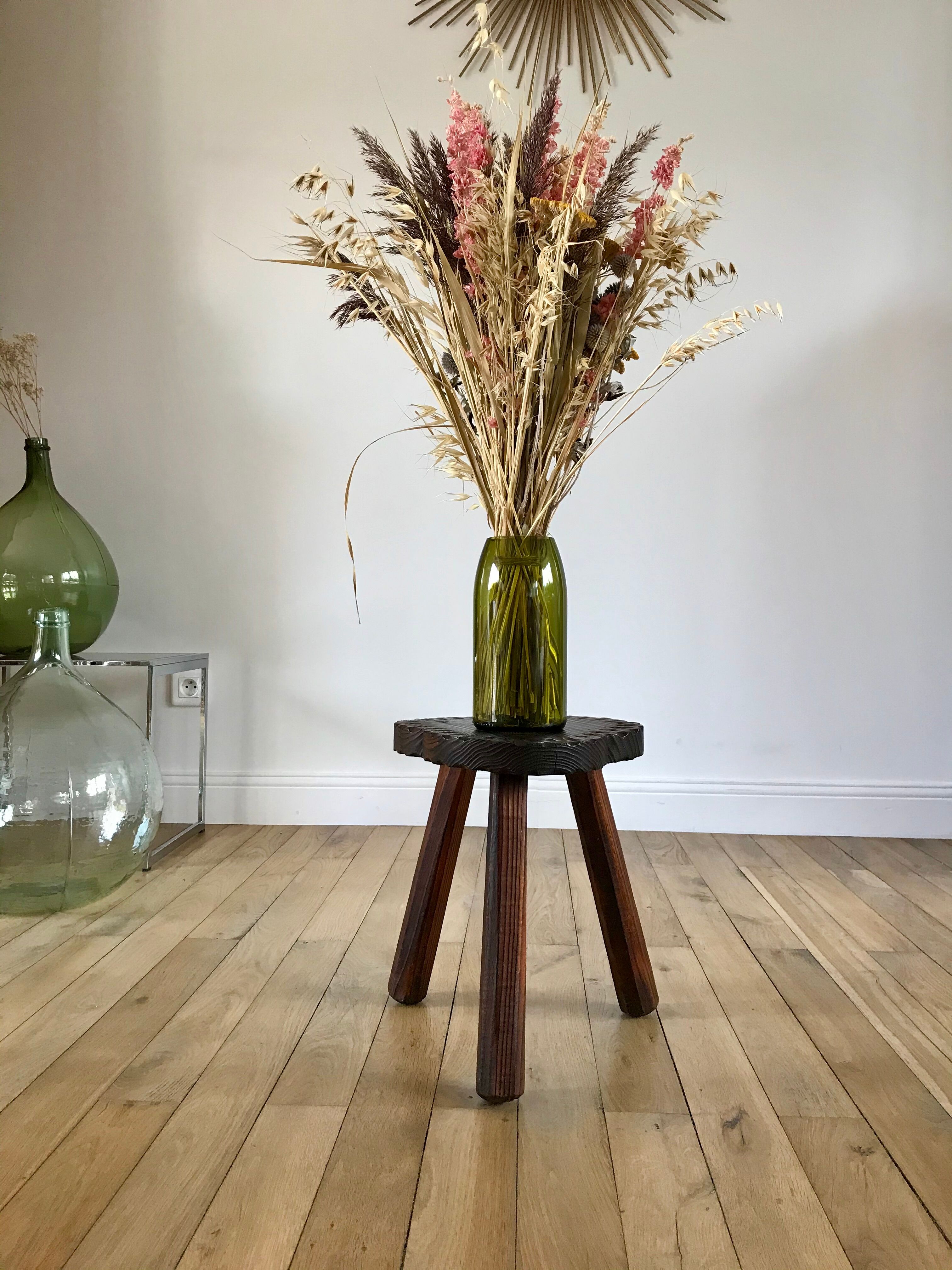 Cowherd stool tripod brutalist style 40s-50s