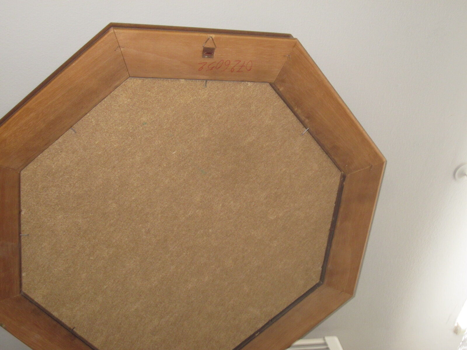 Octagonal wooden mirror  47x47cm