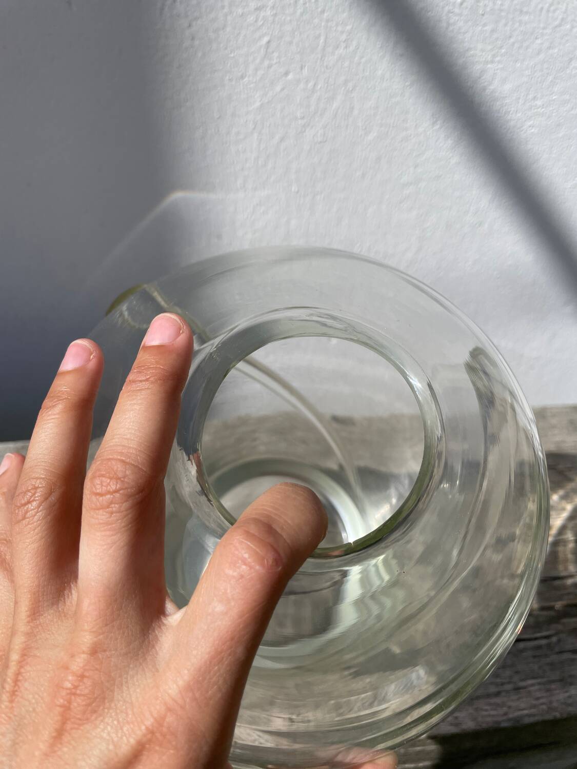 Murano transparent glass vase