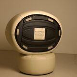 "Pumpkin" armchair set and its cream leather ottoman by Pierre Paulin