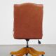 Height-adjustable leather English-style chesterfield office chair