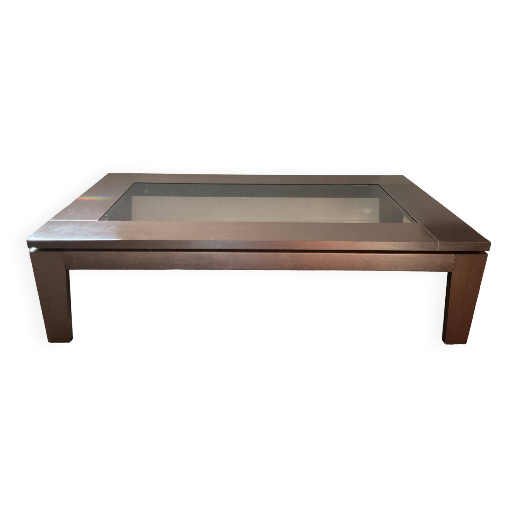 Table basse Italy en bois et verre