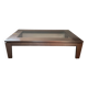 Table basse Italy en bois et verre