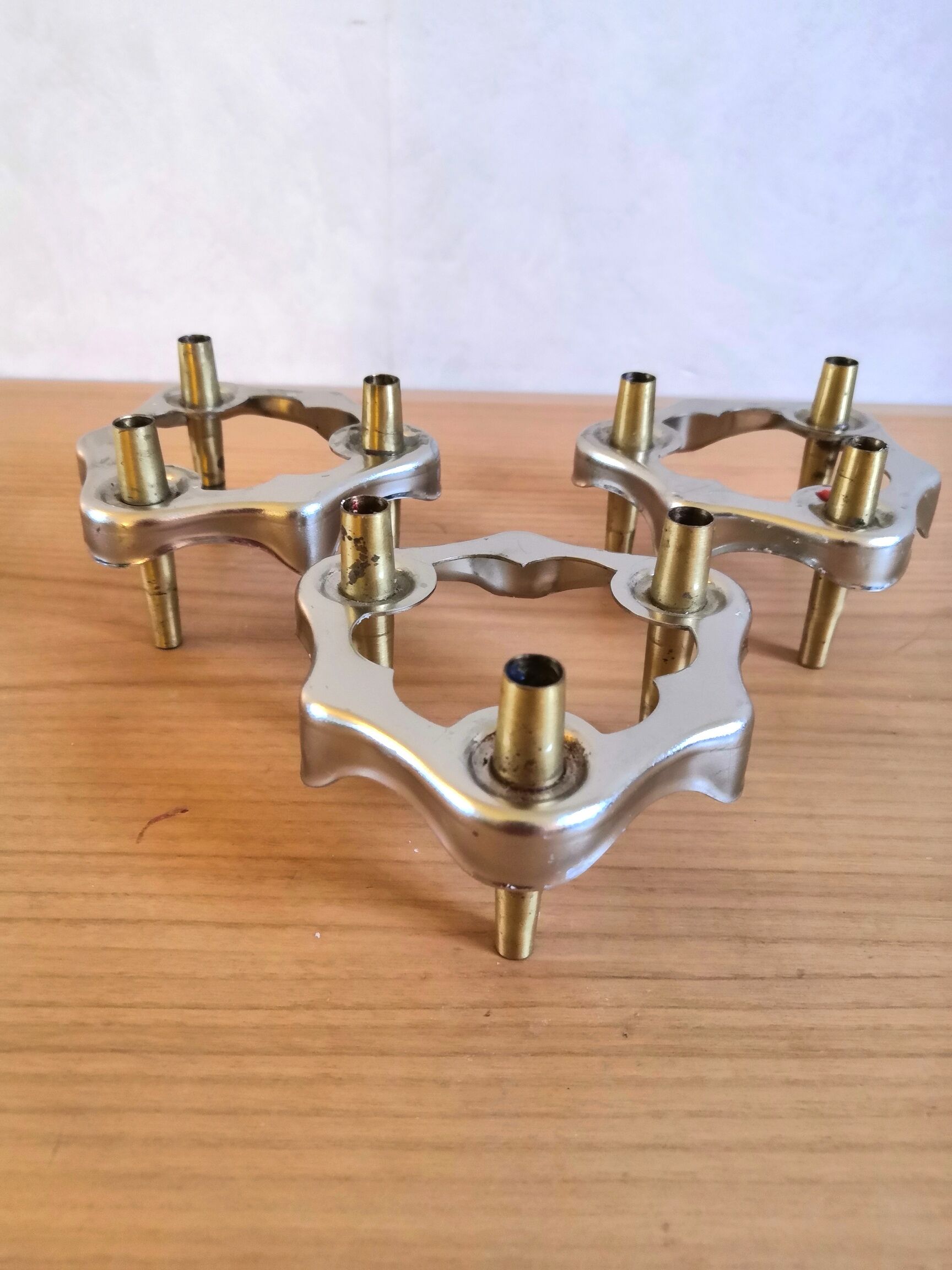 3 bougeoirs design années 70