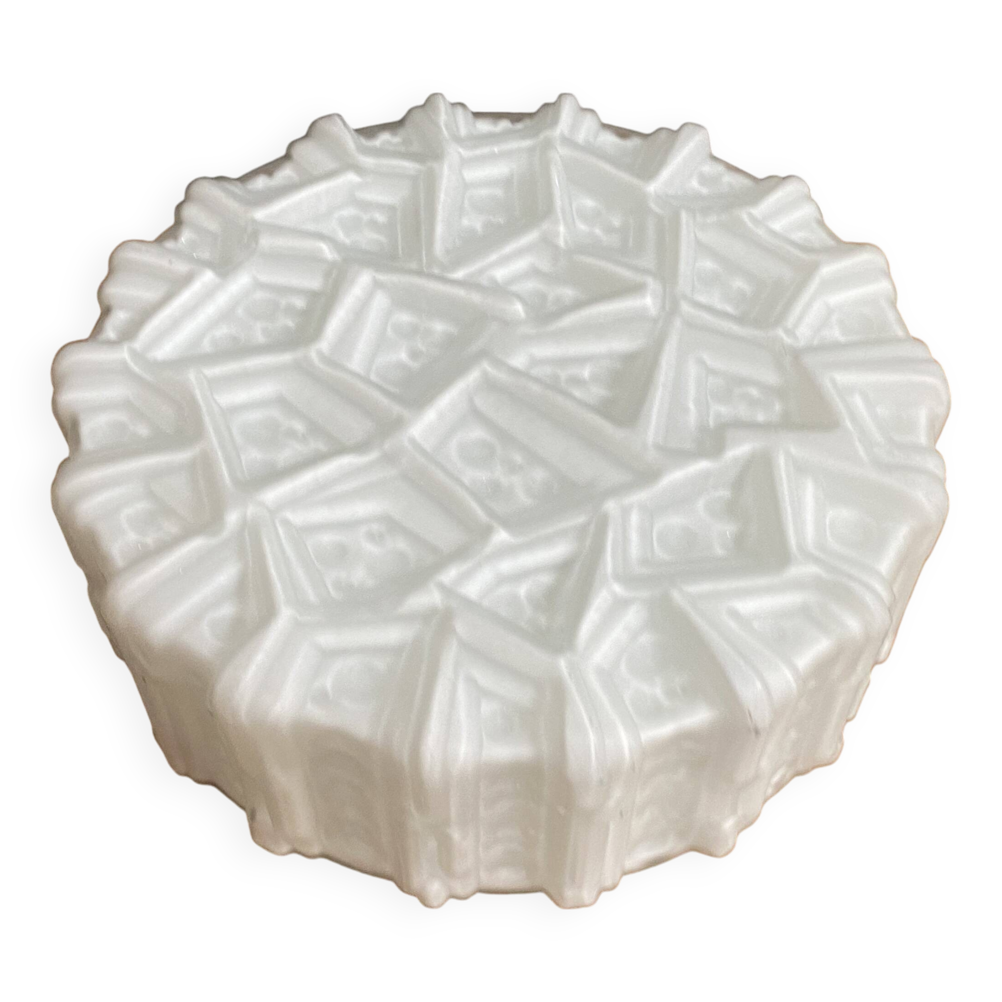 Plafonnier en verre blanc de Peil & Putzler