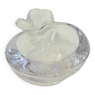 Crystal apple-shaped catchall – Vannes-le-Châtel, 1970s