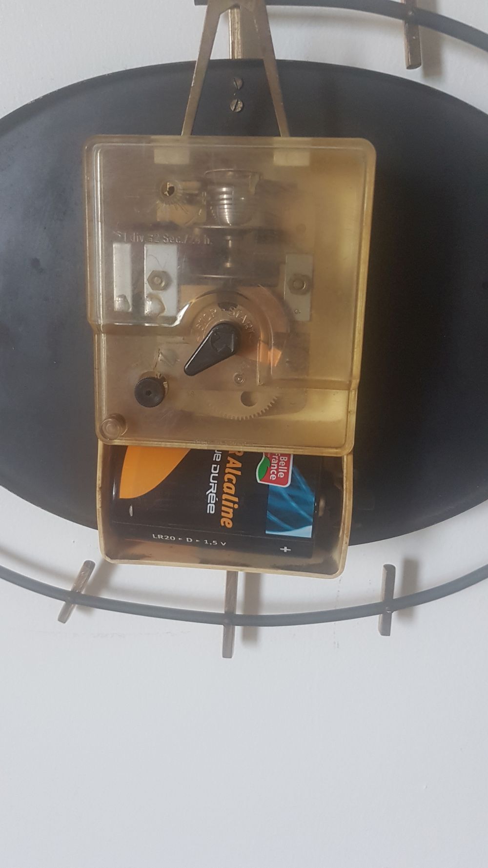 Vintage metal clock Star Ortf