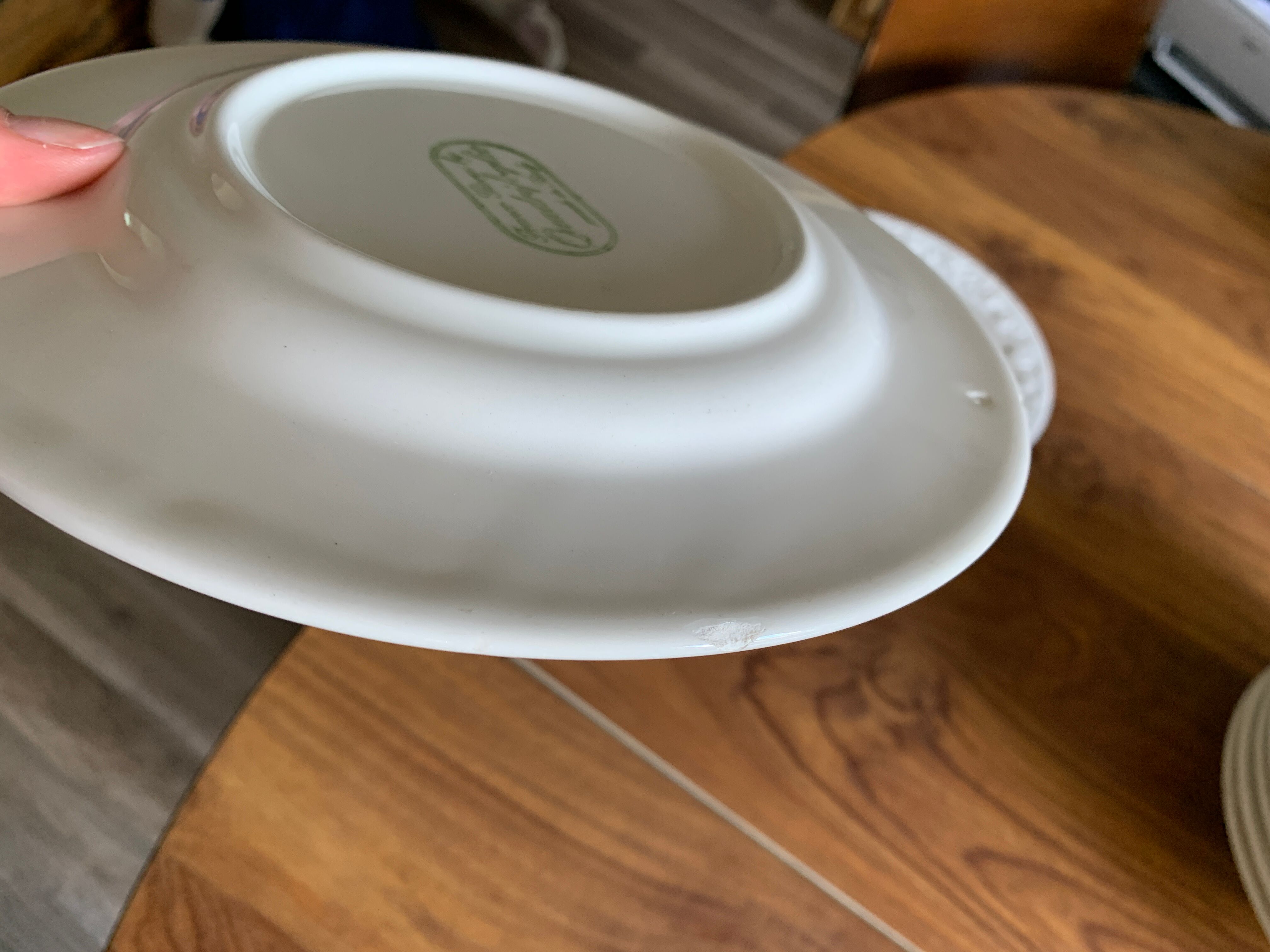 Set of italian ceramic plates fruit model