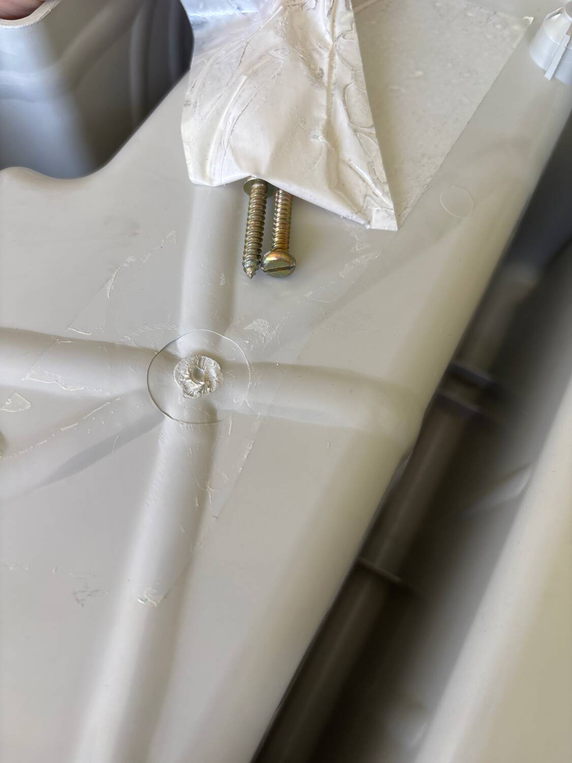 Space Age beige plastic wall shelf