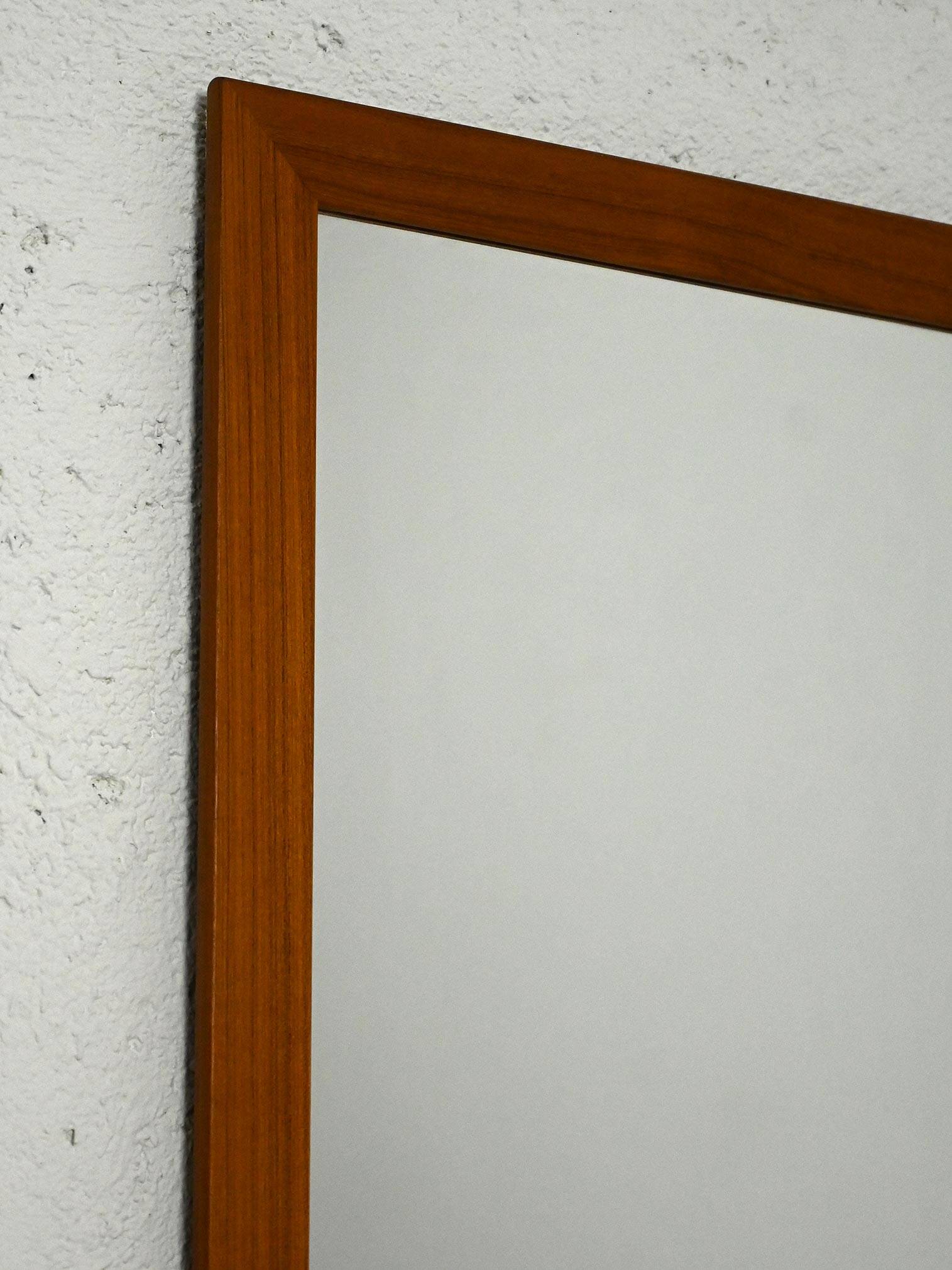 Teak framed mirror